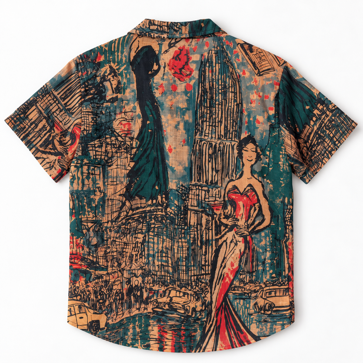 Back flat-lay view of the Manhattan the Last Martini Yacht Rob Signature Shirt